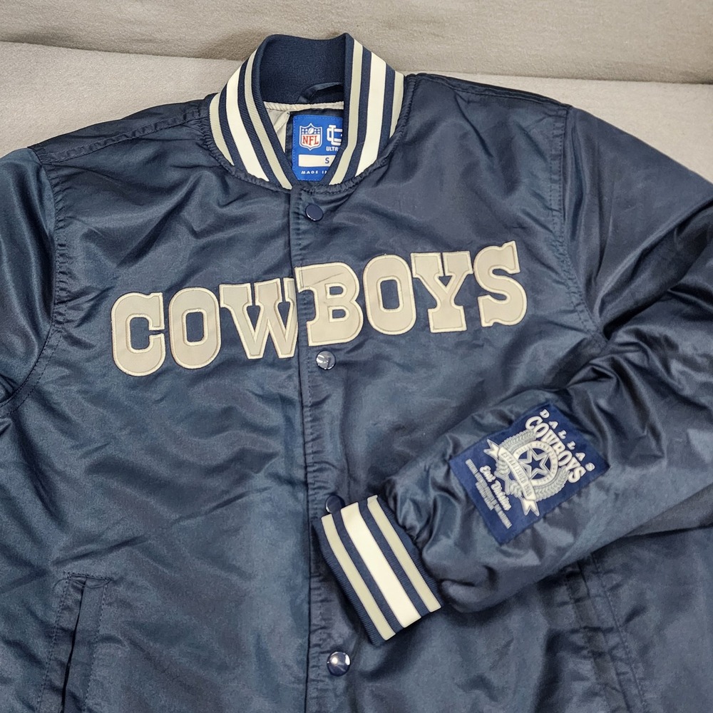 NFL Ultra Game Varsity Jacket Navy Blue Dallas Cowboys Mens Size S
